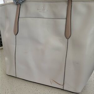Kate Spade Cream and Tan Tote Bag